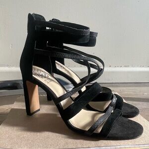Vince Camuto Black Strappy Heels